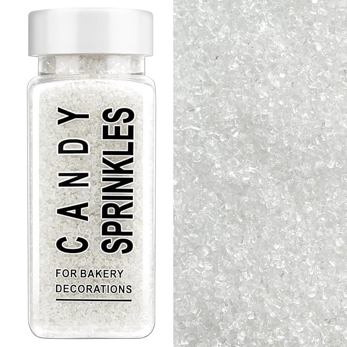 【5-piece set】White Sanding Sugar Sparkling Crystals 4.6oz*5