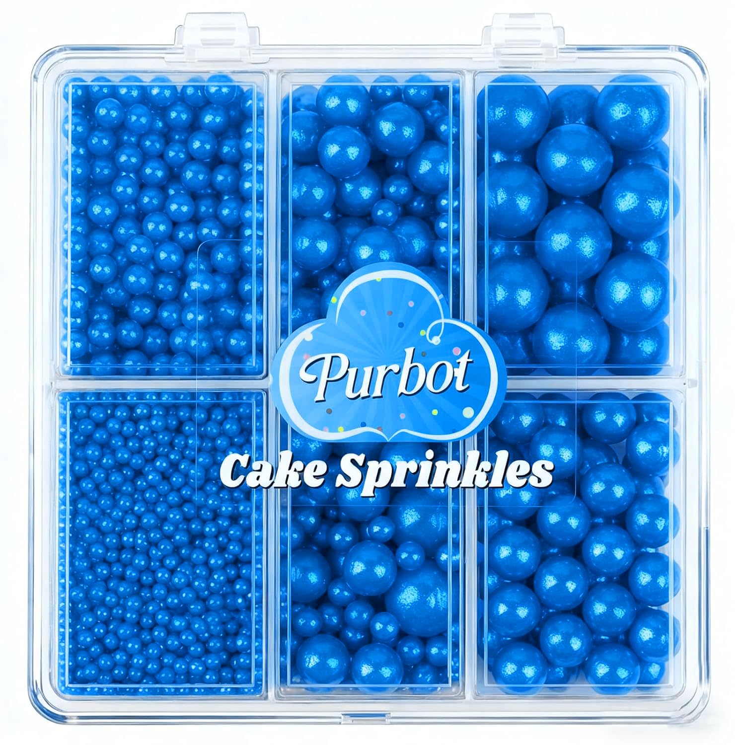 Multi Size Edible Sugar Pearls 4.6oz