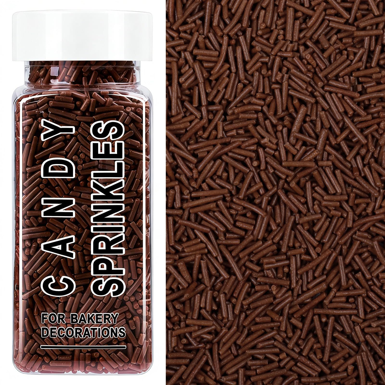 Multi Color Jimmies Sprinkles White Red Blue Brown 4.6oz