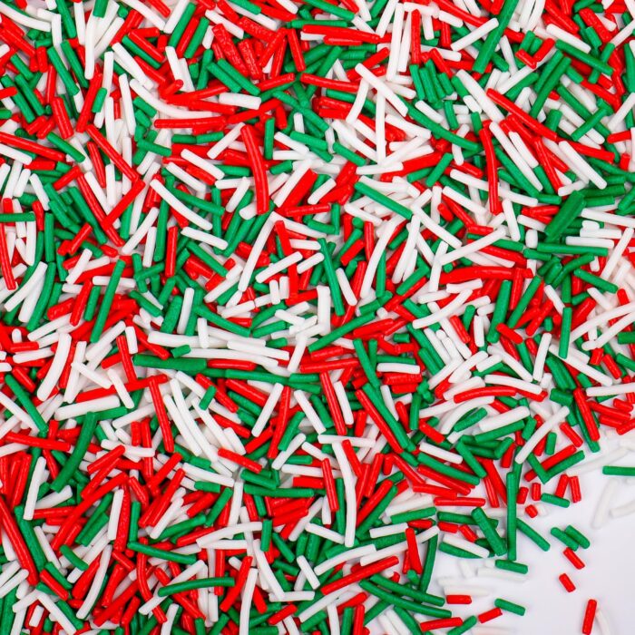 Christmas Jimmies Sprinkles Red Green White 4.6oz