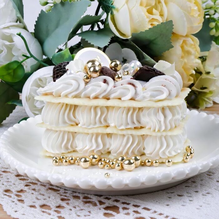 White Gold Silver Sugar Pearls 4.6oz