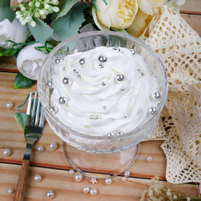 White Gold Silver Sugar Pearls 4.6oz