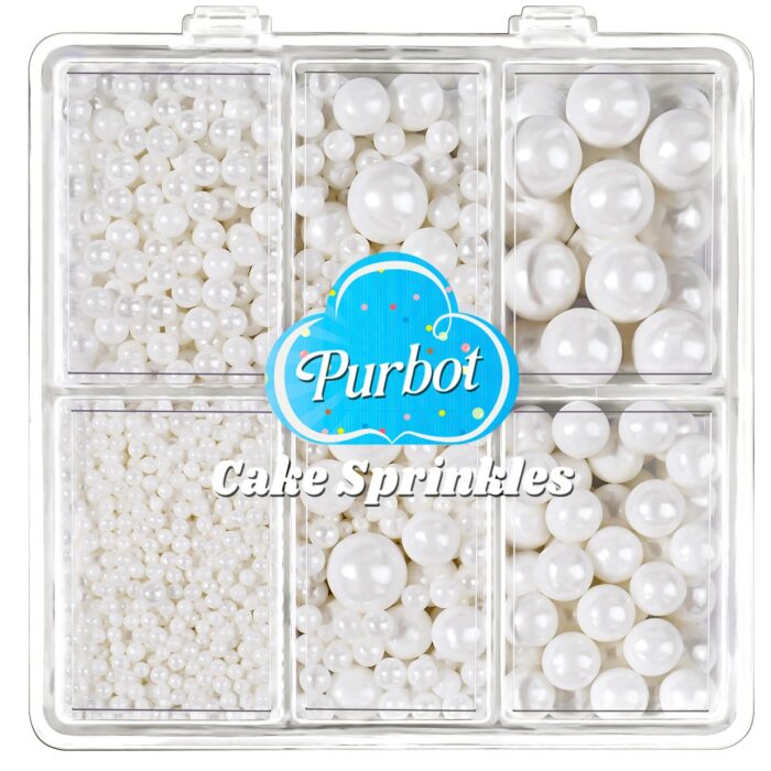 Multi Size Edible Sugar Pearls 4.6oz