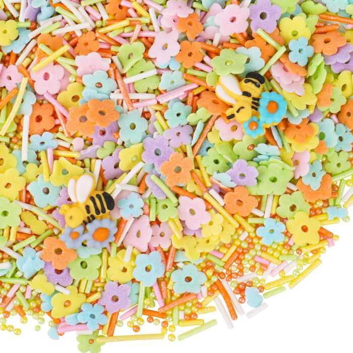 Floral Garden Flower Bee Sprinkles 4.6oz
