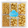 【3-pack】Sugar Pearls Gold Silver White Black 4.6oz*3