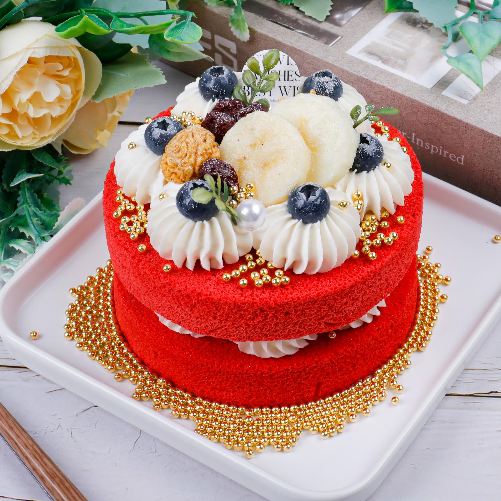 【5-piece set】Gold Nonpareils Sprinkles Elegant 2mm 4.6oz*5