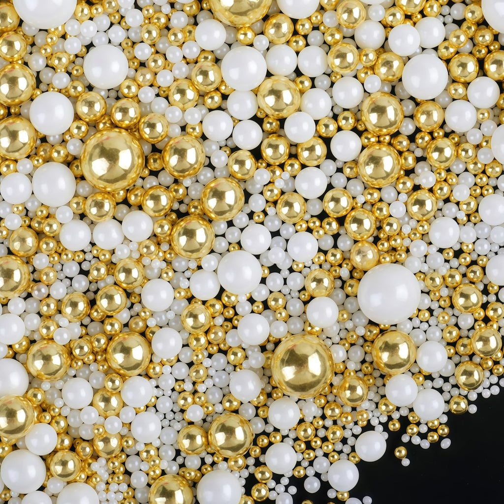 Gold White Pearl Sprinkles 4.6oz