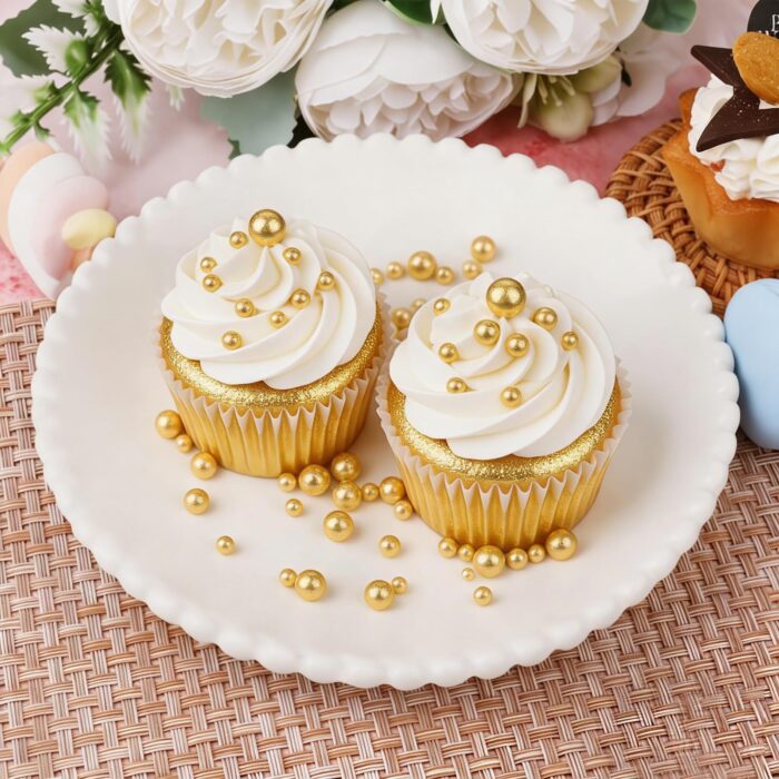 Gold Multi Size Edible Pearl Sprinkles 11.3oz