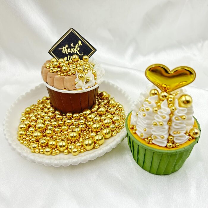 Gold Metallic Edible Pearl Sprinkles 7.8oz