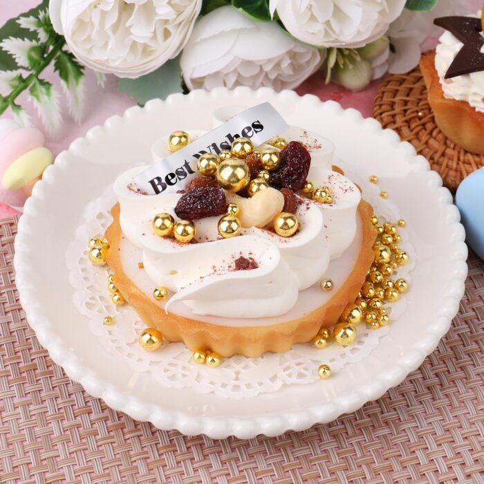【5-piece set】Gold Edible Multi Size Sugar Pearls 4.6oz*5