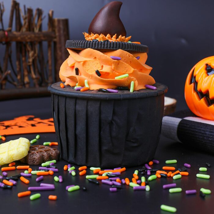 Halloween Jimmies Sprinkles Mix Black Orange Purple Green 4.6oz