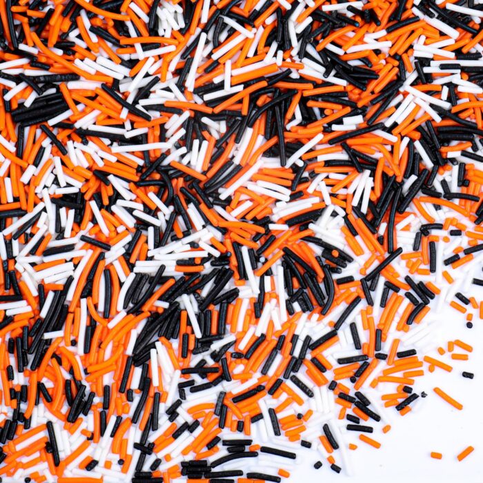 Halloween Jimmies Sprinkles Black Orange Purple White 3.53oz