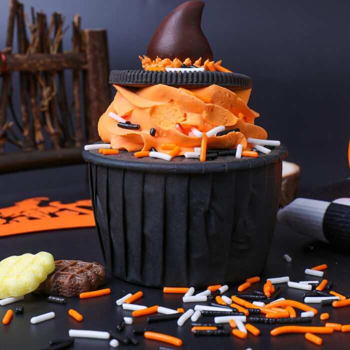 Halloween Jimmies Sprinkles Black Orange Purple White 3.53oz