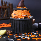 Halloween Jimmies Sprinkles Black Orange Purple White 3.53oz