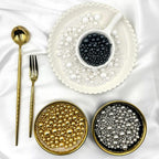 Metallic Pearl Sprinkles Gold Silver White Black 7.8oz