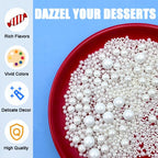 Metallic Pearl Sprinkles Gold Silver White Black 7.8oz