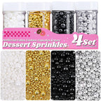 Gold White Black Silver Edible Pearl Sprinkles 11.3oz