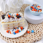 Orange Blue Jimmies Confetti Sprinkles 4.6oz