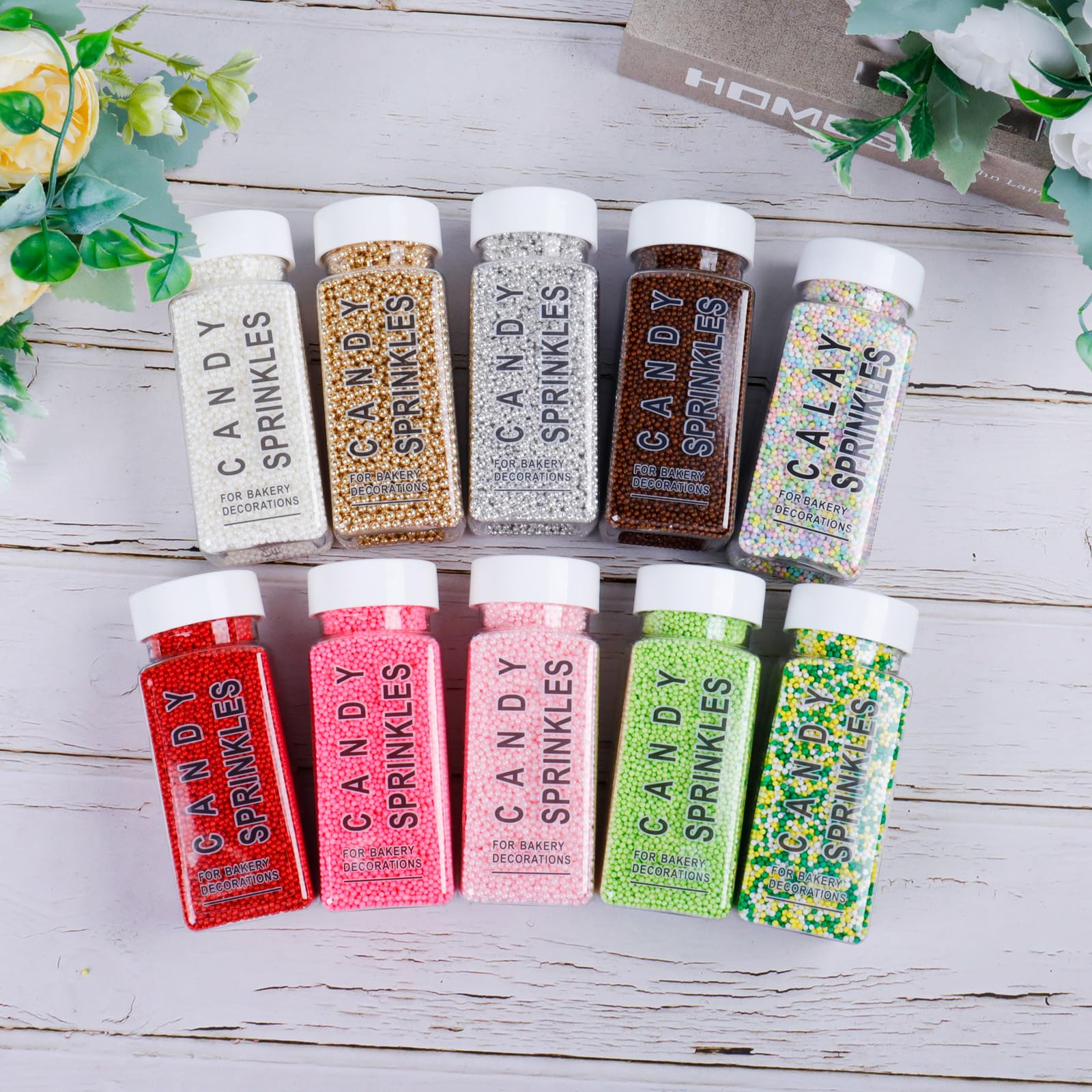 Pastel Edible 2mm Nonpareils Sprinkles 4.6oz