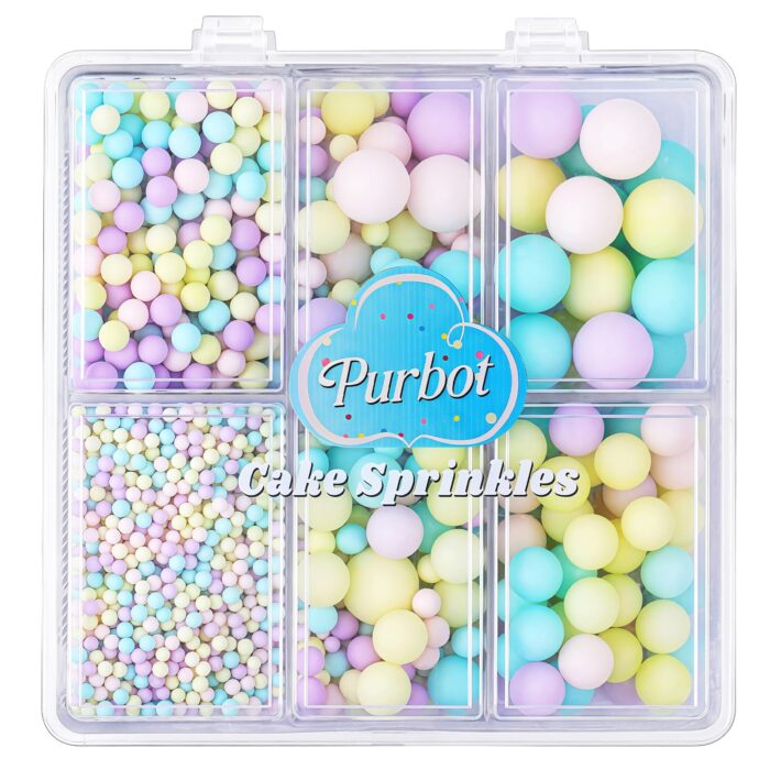 Pastel Pearl Sprinkles Set 2mm 4mm 7mm 10mm 4.6oz