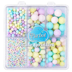 Pastel Pearl Sprinkles Set 2mm 4mm 7mm 10mm 4.6oz