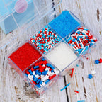 Patriotic Stars Jimmies Nonpareils Sprinkles Mix 6.53oz
