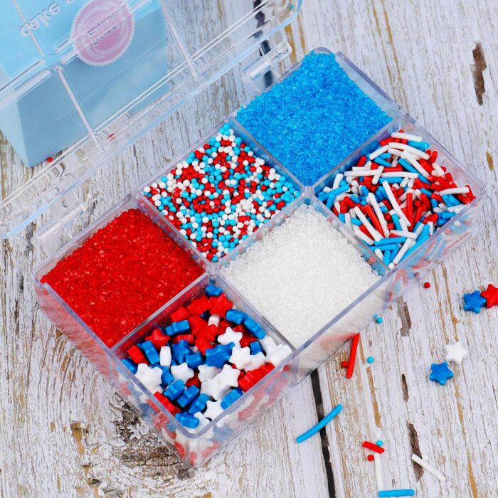 Patriotic Stars Jimmies Nonpareils Sprinkles Mix 6.53oz