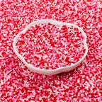 Pink Red White Edible 2mm Sprinkles 4.6oz