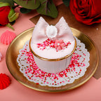 Pink Red White Edible 2mm Sprinkles 4.6oz