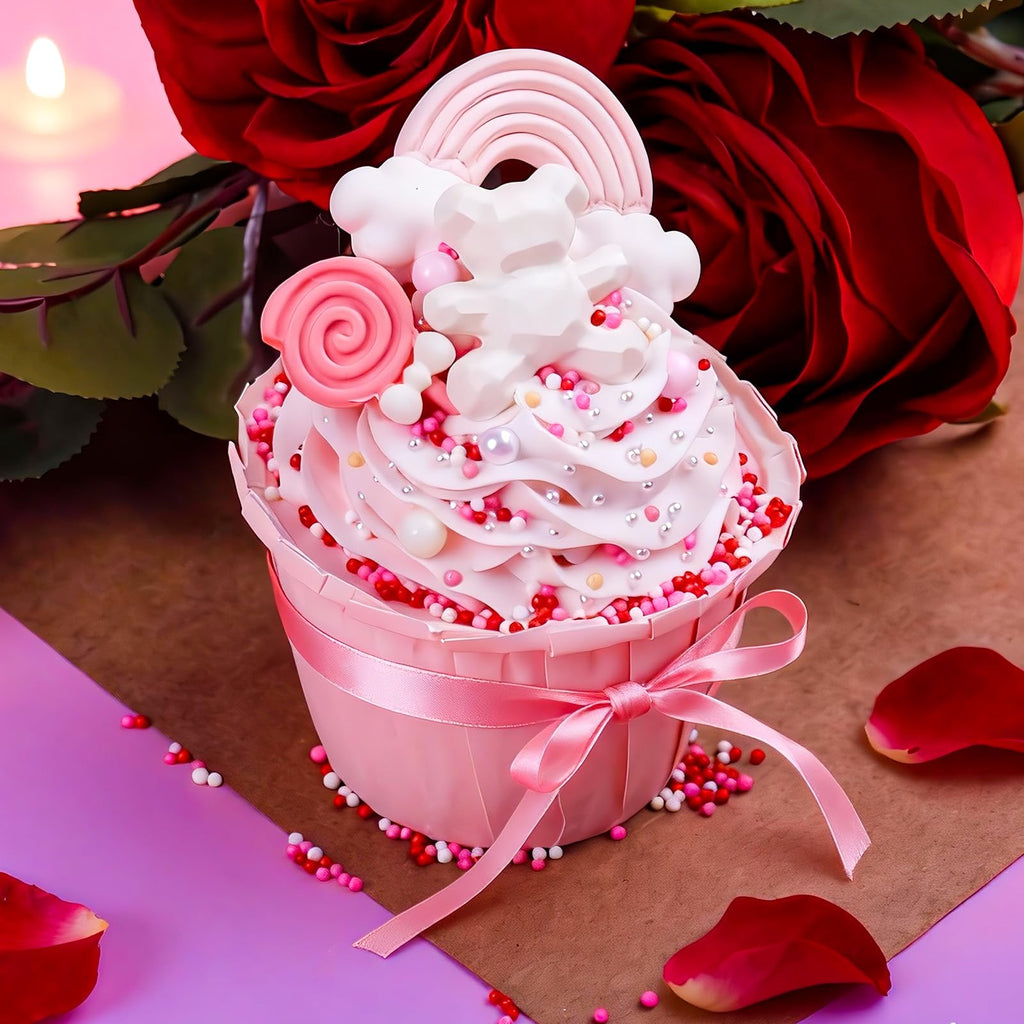 Pink Red White Edible 2mm Sprinkles 4.6oz