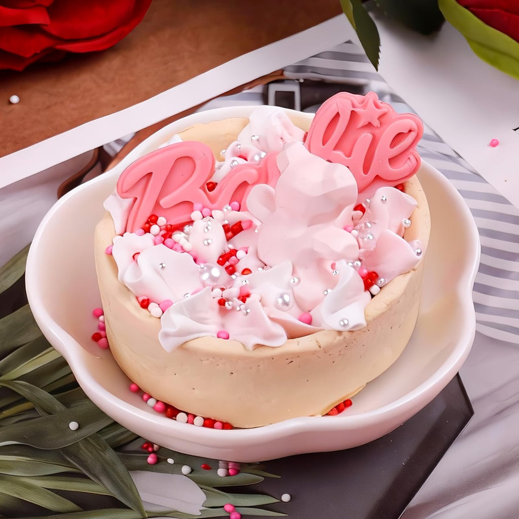 Pink Red White Edible 2mm Sprinkles 4.6oz
