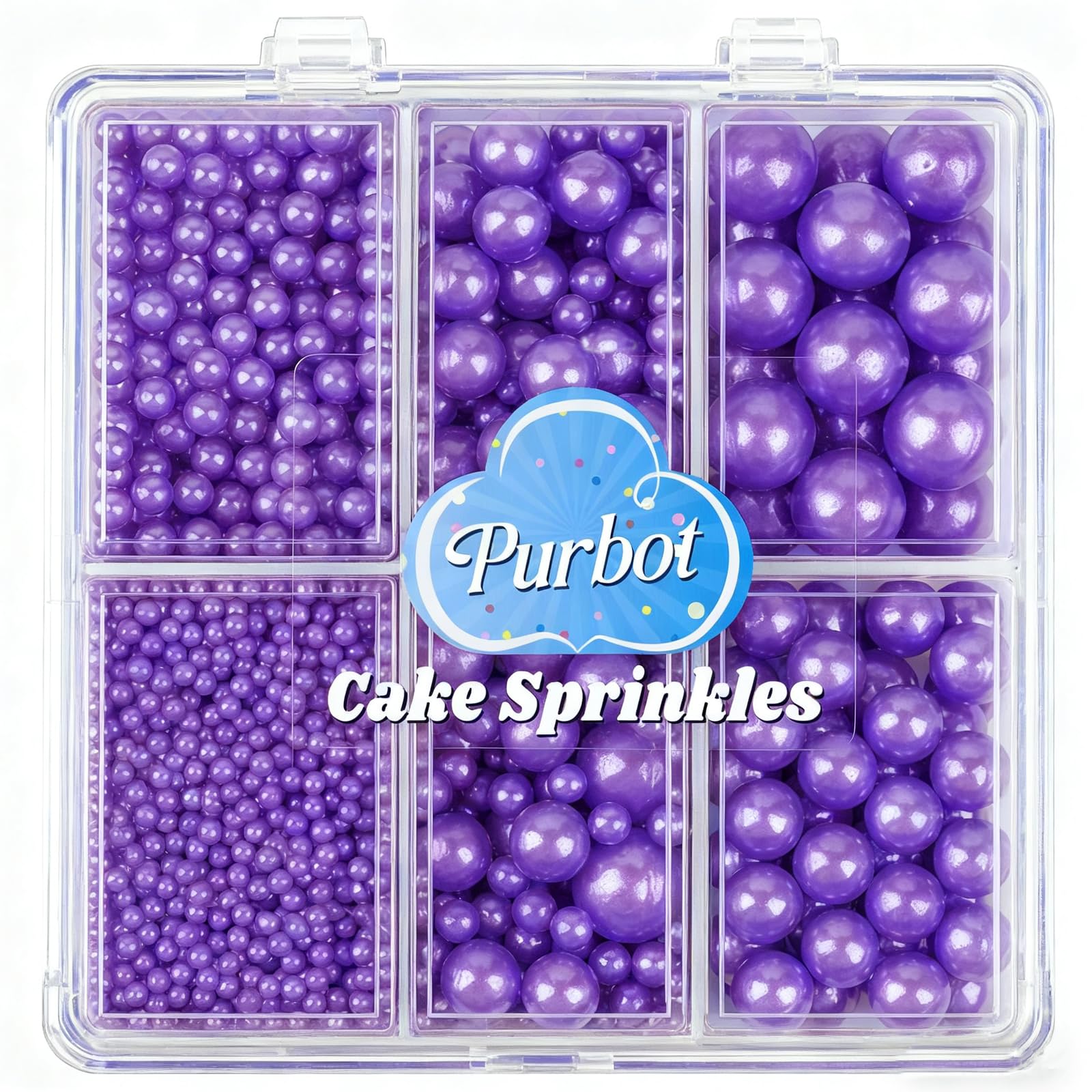 Multi Size Edible Sugar Pearls 4.6oz