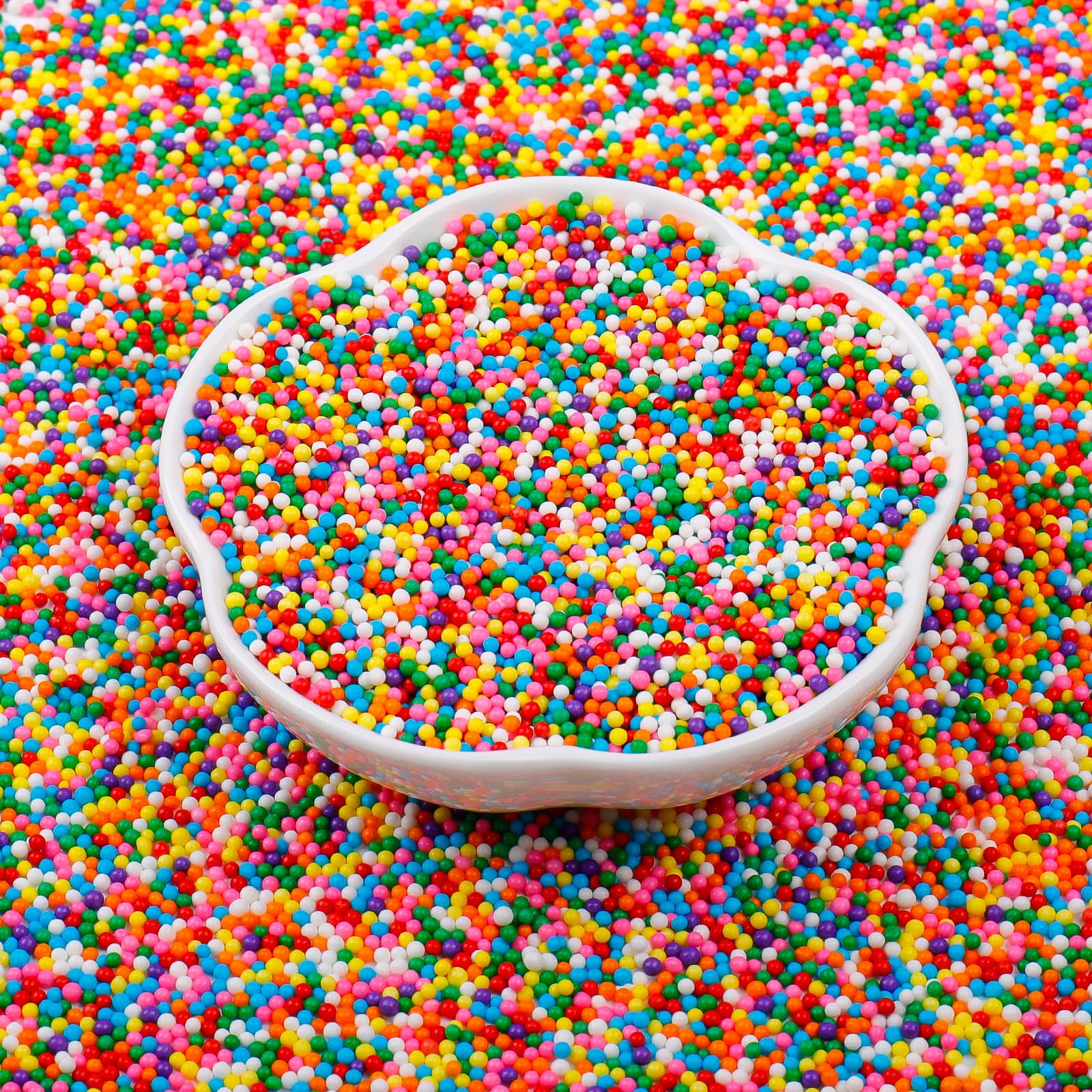 Rainbow Edible 2mm Nonpareils Sprinkles 4.6oz