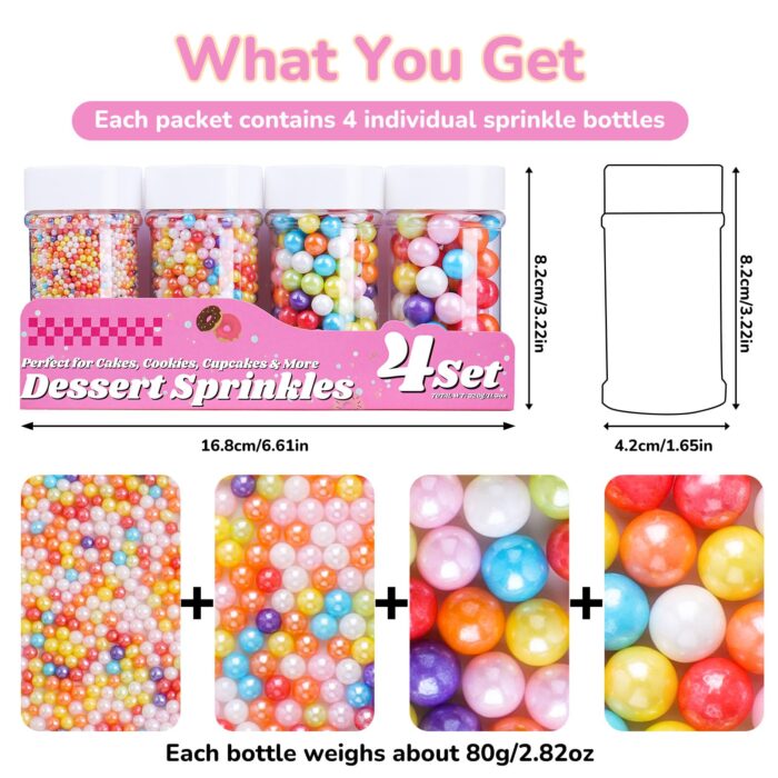 Rainbow Pearl Sprinkles Multicolor 11.3oz