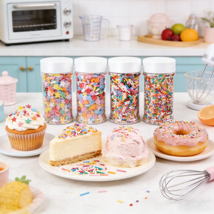 Rainbow Sprinkles Mix Stars Jimmies Nonpareils Confetti 11.3oz