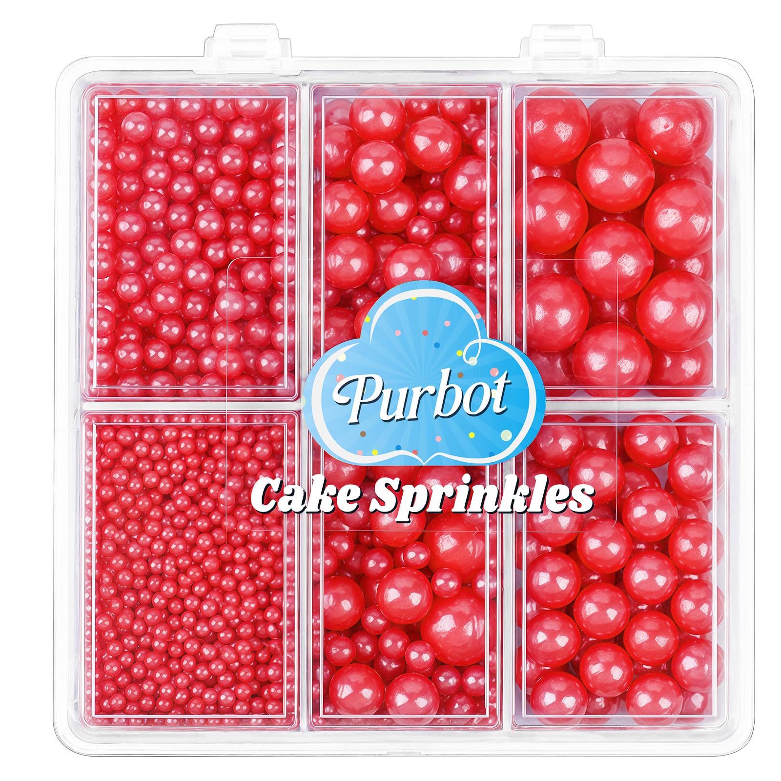 Multi Size Edible Sugar Pearls 4.6oz