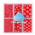 【3-pack】Patriotic Sugar Pearls Red Blue White Gold 4.6oz*3