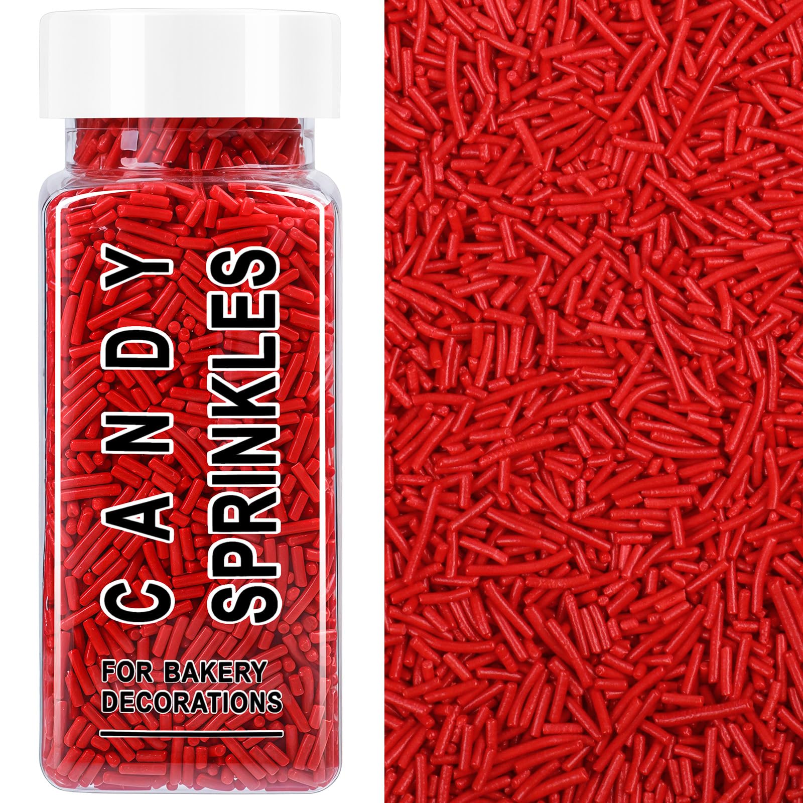Multi Color Jimmies Sprinkles White Red Blue Brown 4.6oz