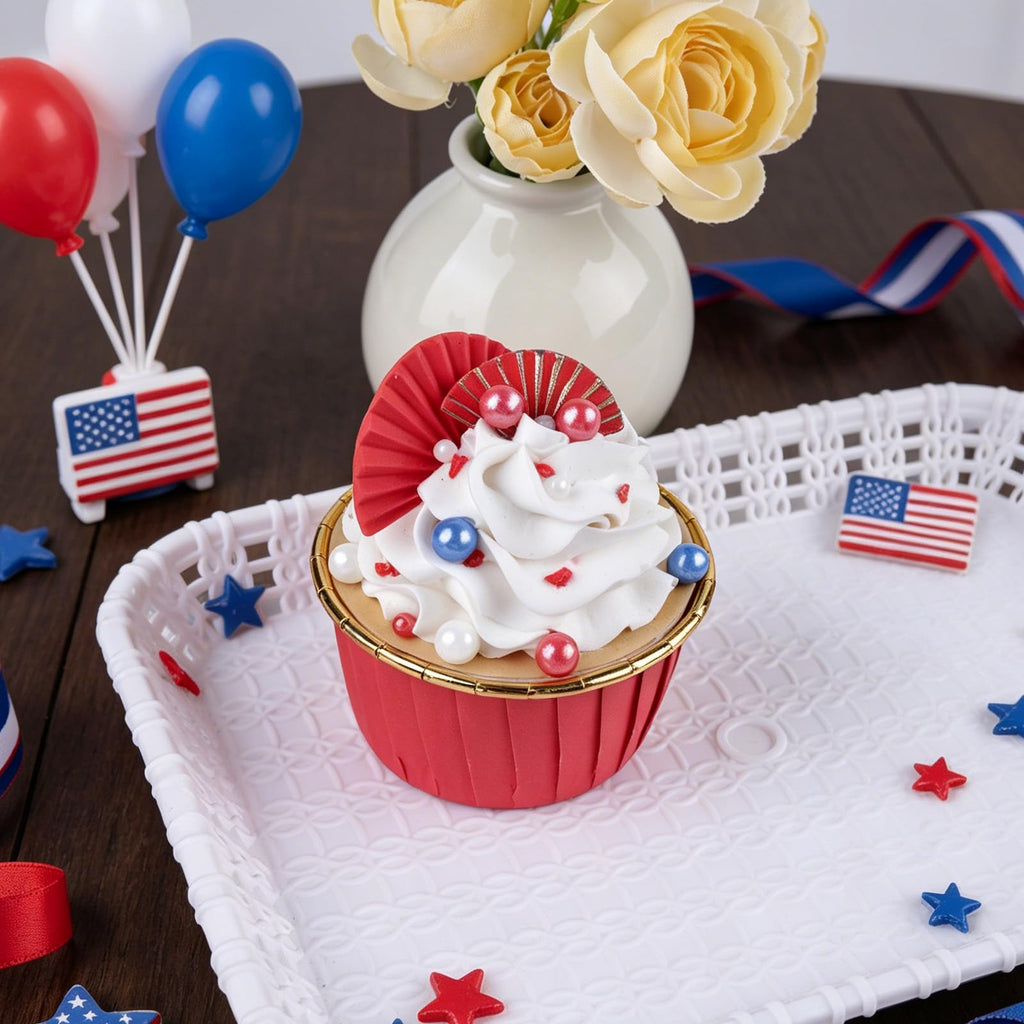 Red White Blue Pearl Sprinkles Patriotic 4th of July 6.53oz