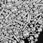 Silver Pearl & Stick Mix Sprinkles Metallic 4.6oz