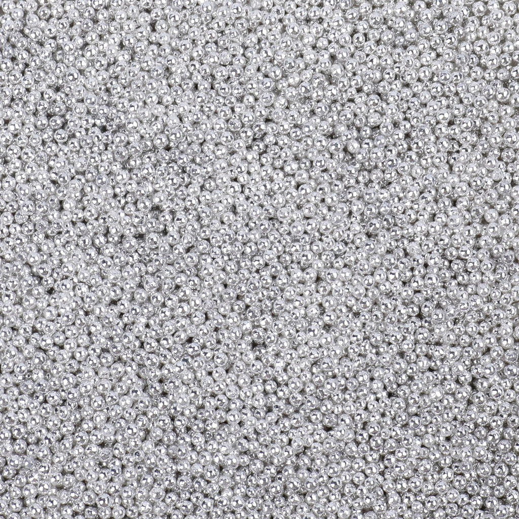 Silver Edible 2mm Nonpareils Sprinkles 4.6oz