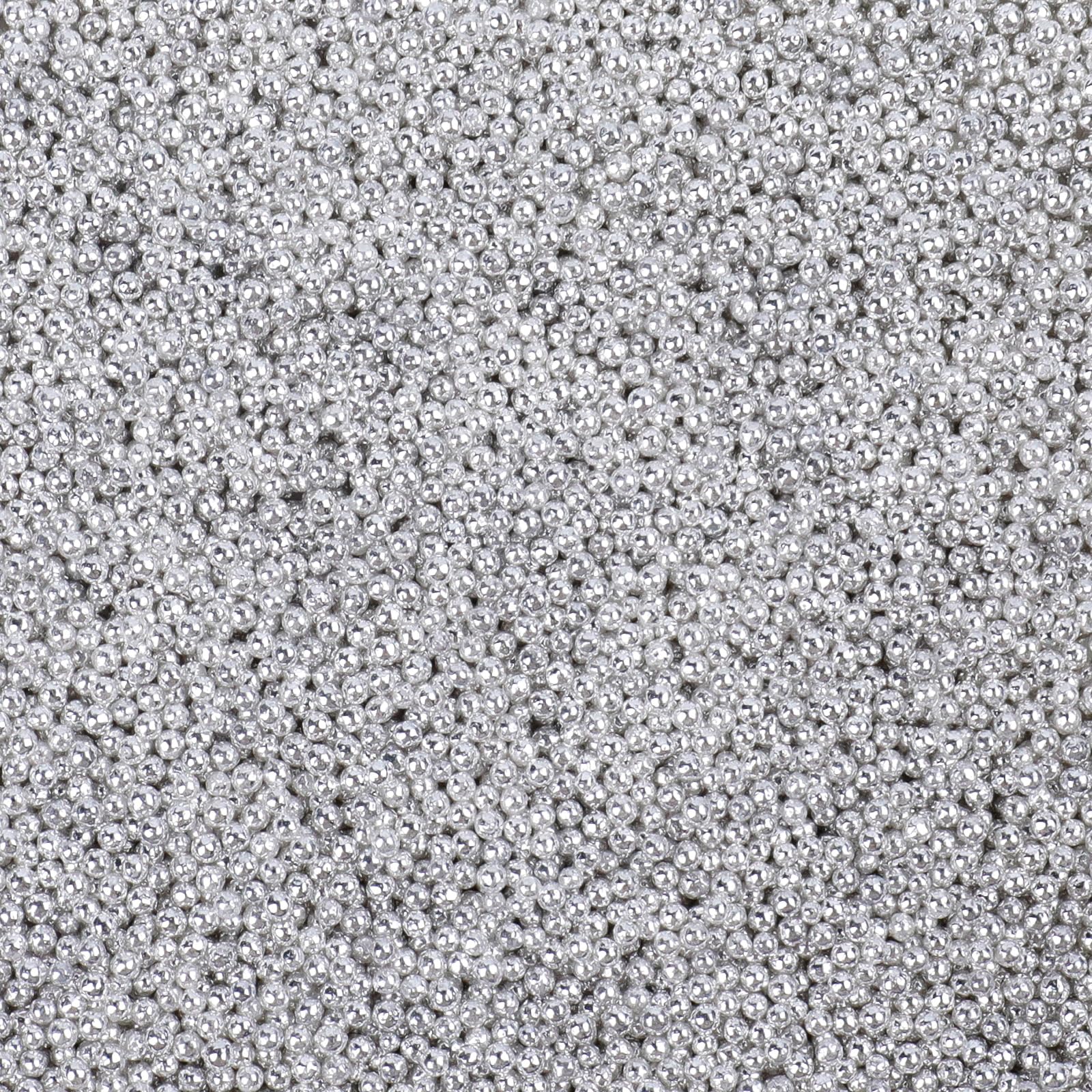 Silver Edible 2mm Nonpareils Sprinkles 4.6oz