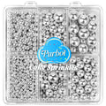 【5-piece set】Silver Edible Sugar Pearls Metallic 4.6oz*5