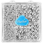 【5-piece set】Silver Edible Sugar Pearls Metallic 4.6oz*5