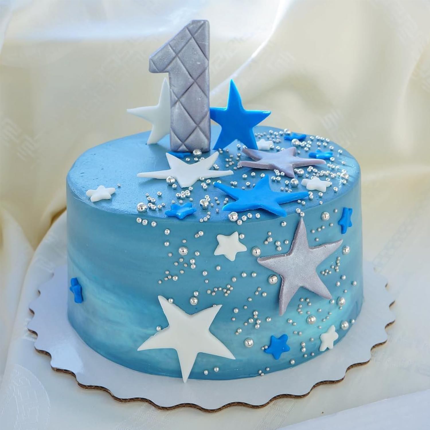 【5-piece set】Silver Pearl Sprinkles Edible Sugar Pearls 4.6oz*5