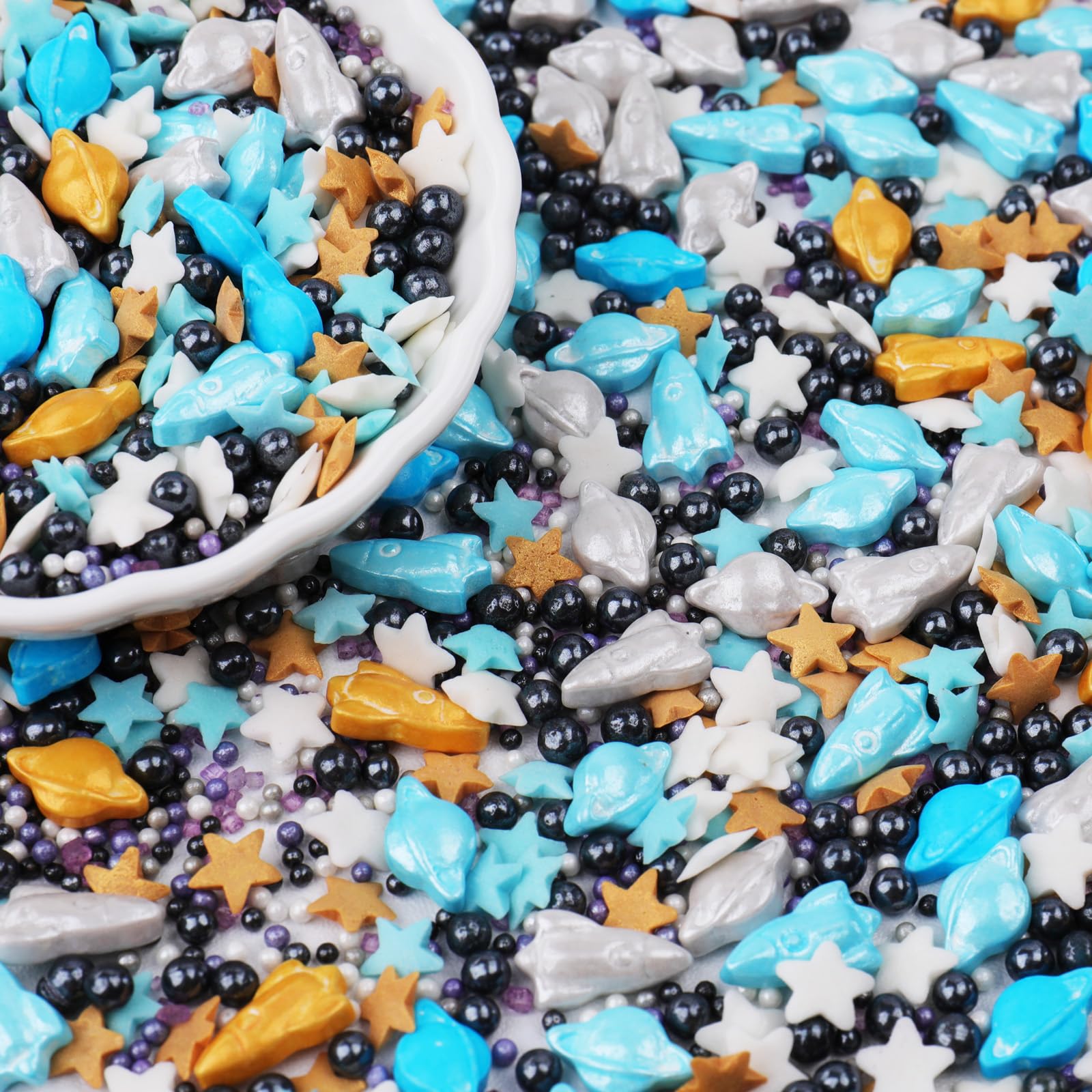Galaxy Rocket Planet Star Edible Sprinkles 4.6oz