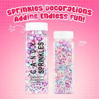 Pink Purple Blue White Pearl Confetti Jimmies Mix 5.3oz