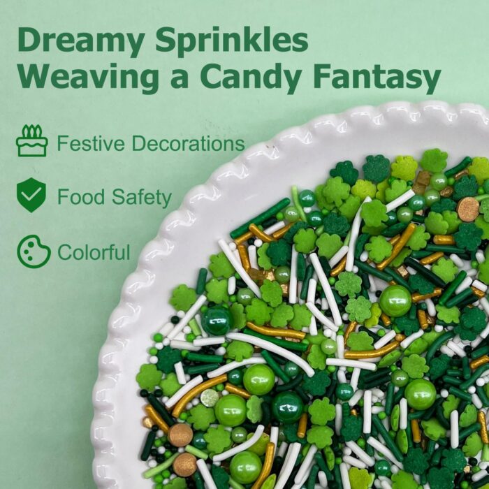 St. Patrick’s Day Shamrock Sprinkles Mix 4.6oz