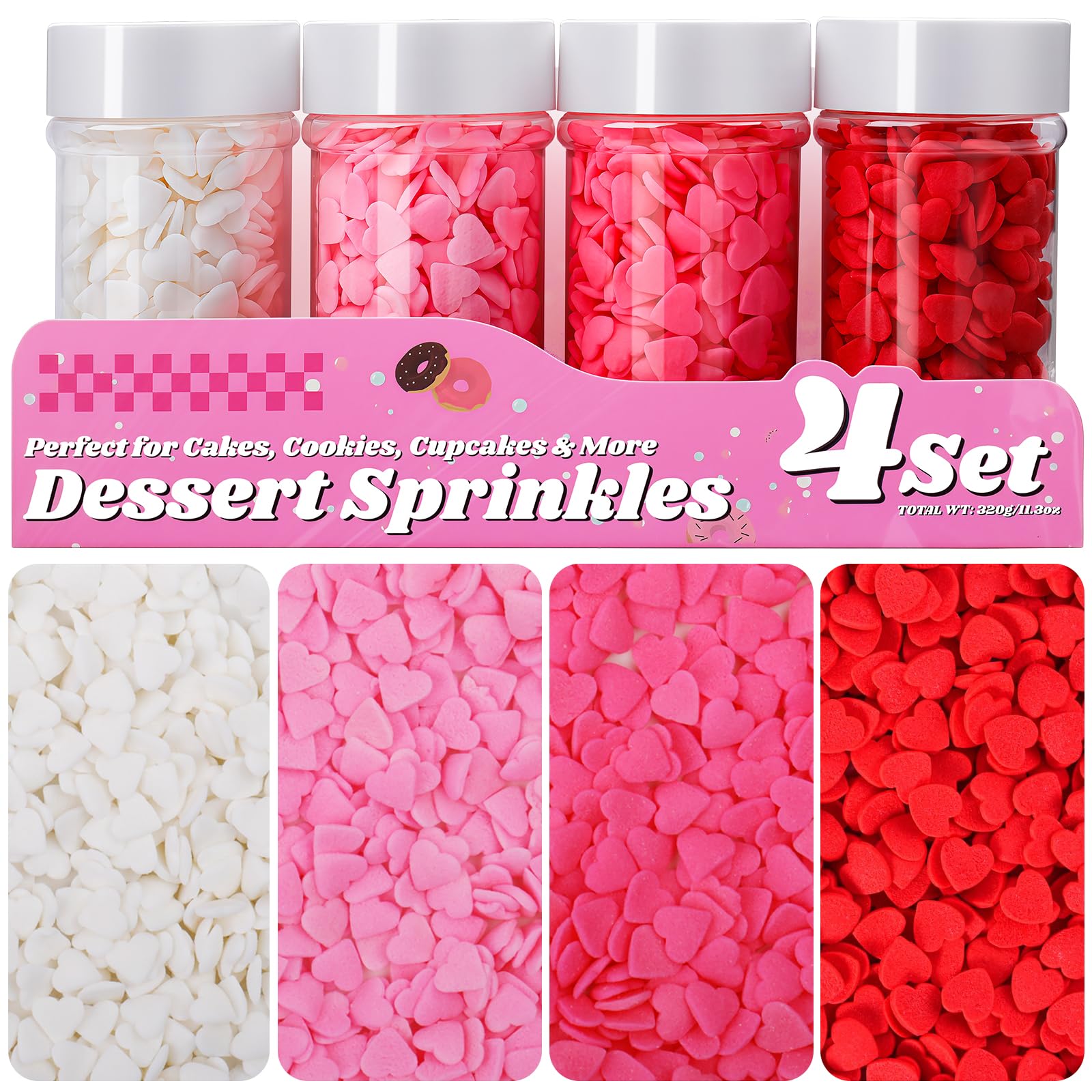 【3-pack】Edible Sprinkles Set for Cake Decorating – 4-Theme Mix,11.3oz*3