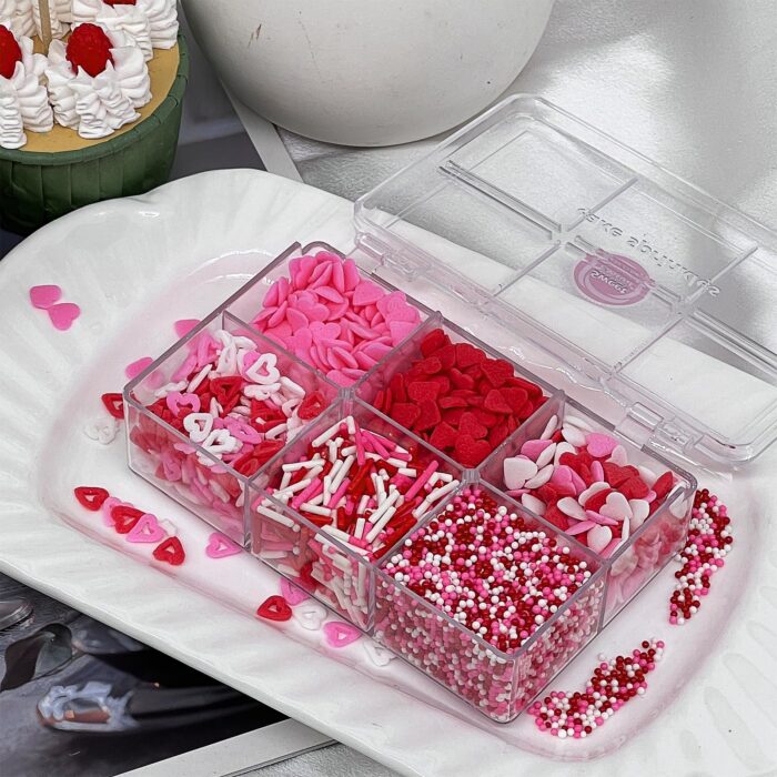 Valentine’s Red Pink Heart Sprinkles 6.53oz
